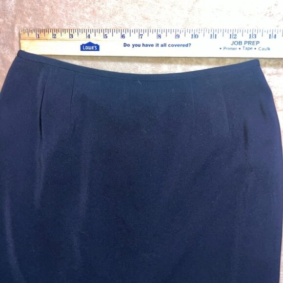 Kasper A.S.L Women 8 Black Pencil Lined Back Slip Office Career Skirt‎ (M) - Picture 2 of 6